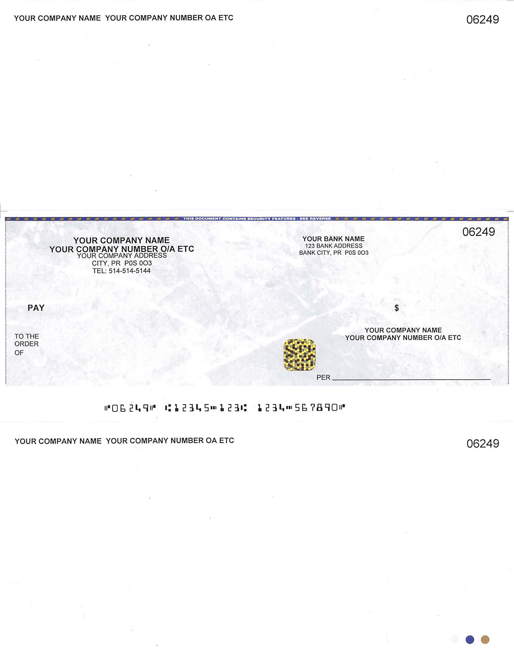 Computer Cheque In Middle