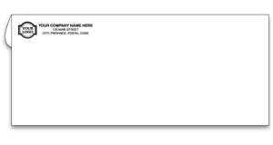 Enveloppes unies # 10- Impression standard en noir